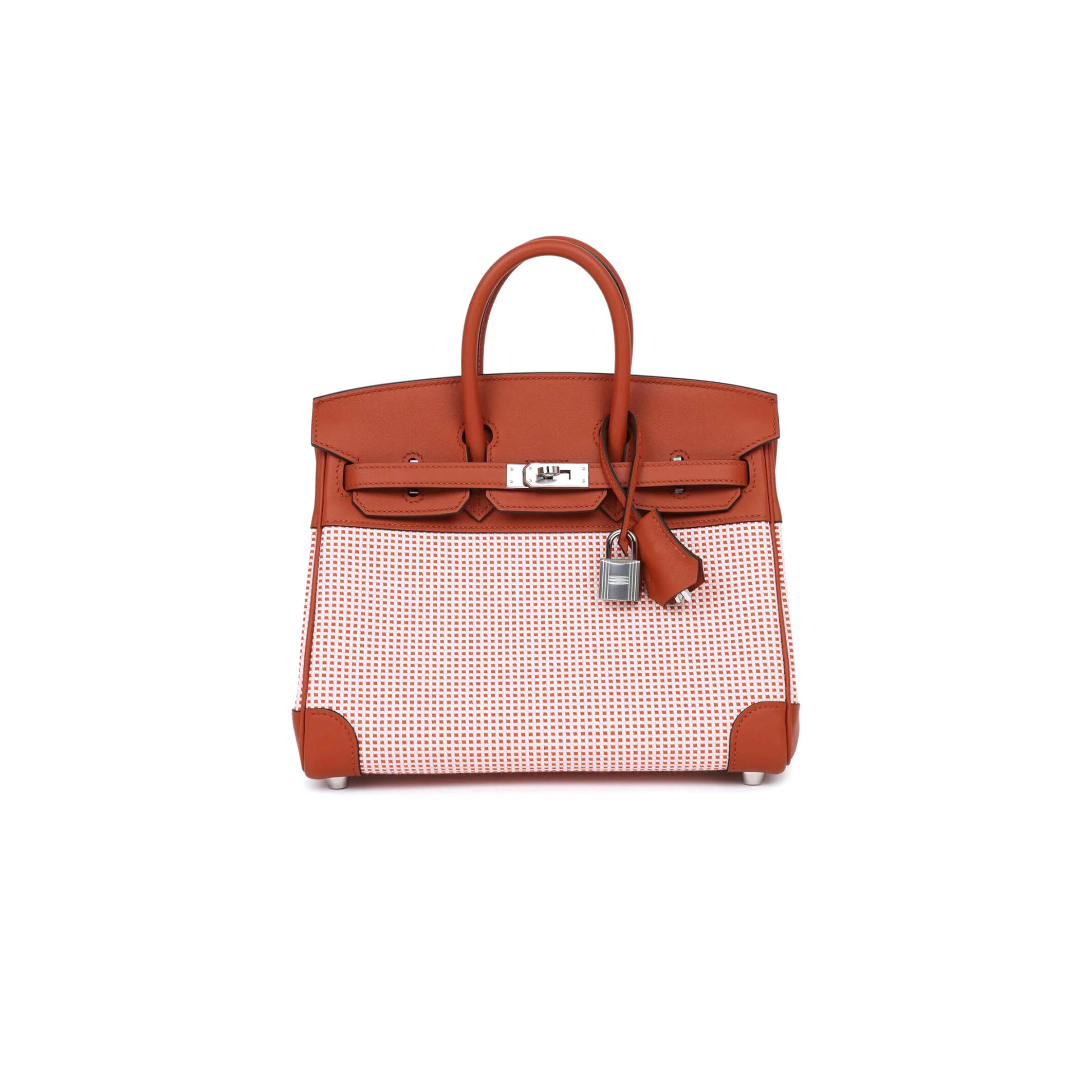 H**me5 master birkin 25 swift and canvas brique palladium hardware (25*18*13cm)